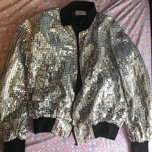 Silver foil 80s jacket